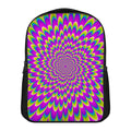 Green Wave Moving Optical Illusion Casual Backpack