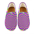 Green Wave Moving Optical Illusion Casual Shoes