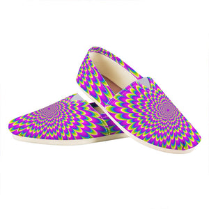 Green Wave Moving Optical Illusion Casual Shoes