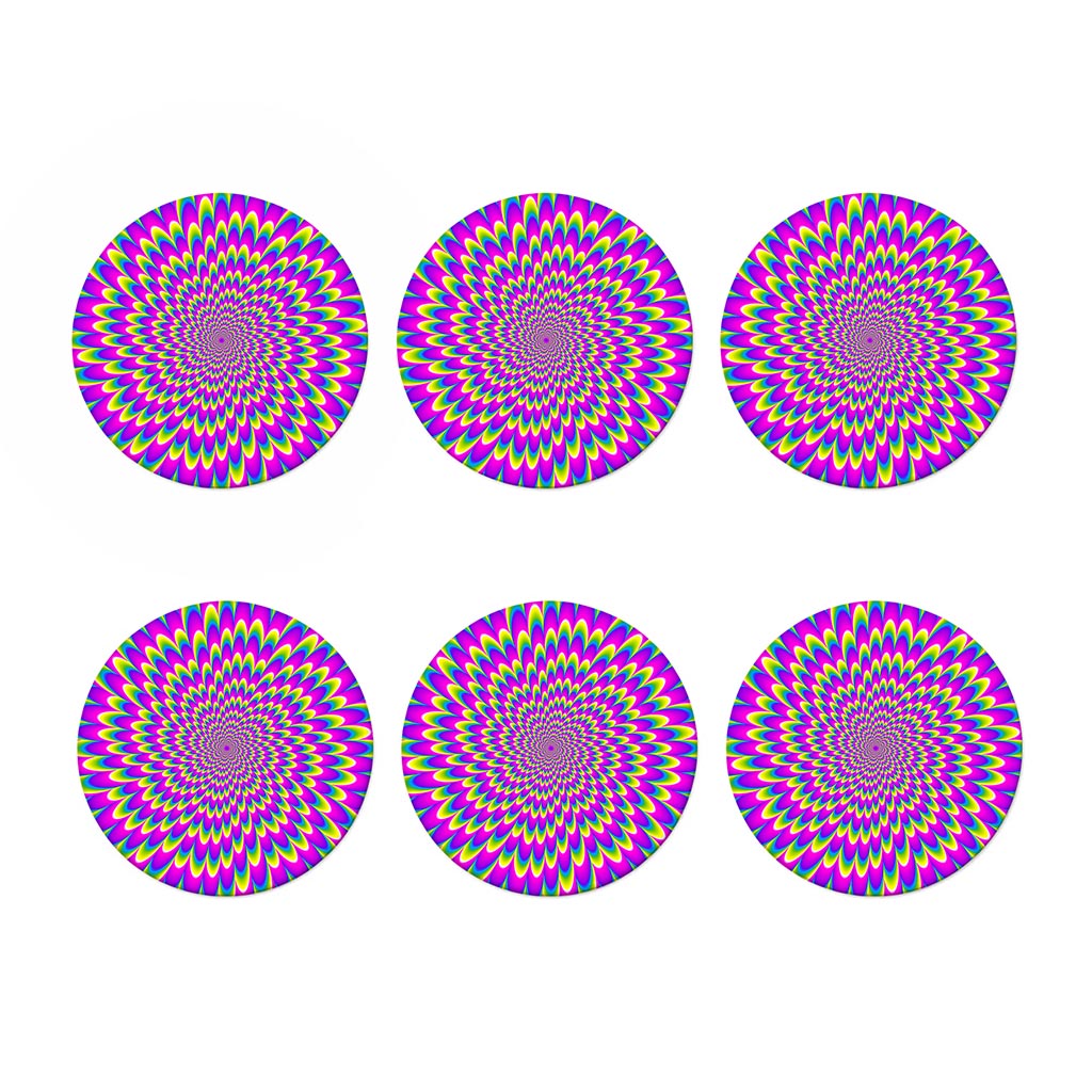 Green Wave Moving Optical Illusion Coaster Set