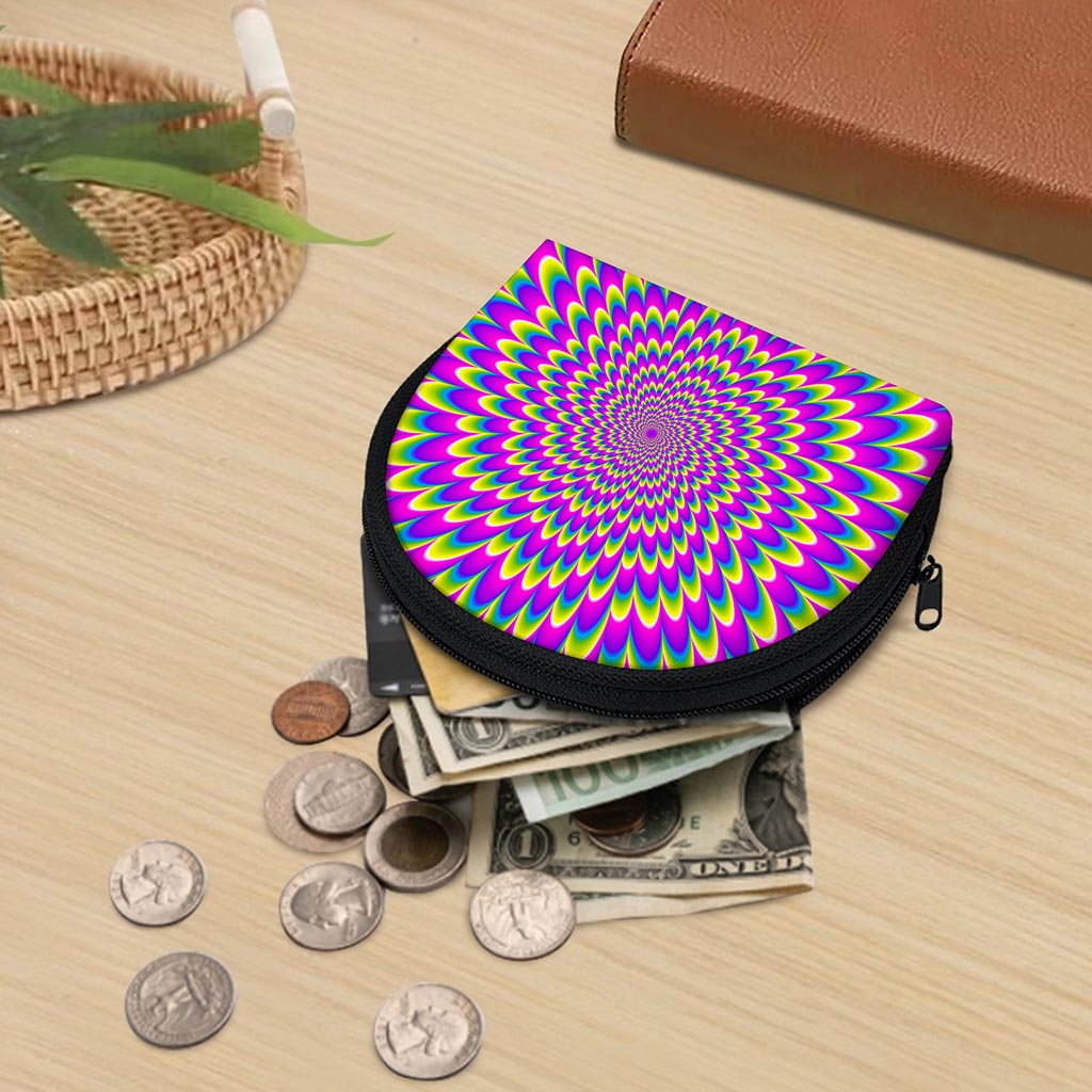 Green Wave Moving Optical Illusion Coin Purse