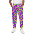 Green Wave Moving Optical Illusion Cotton Sweatpants