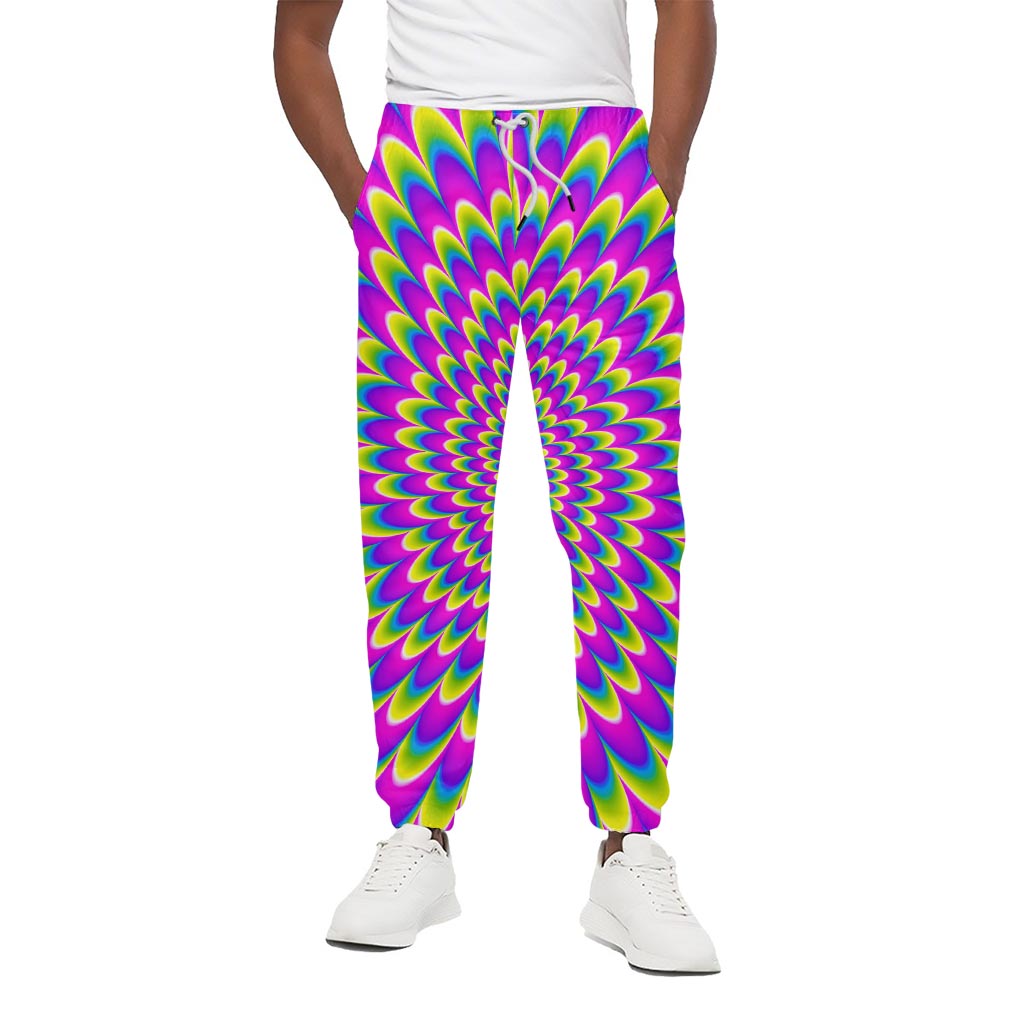 Green Wave Moving Optical Illusion Cotton Pants