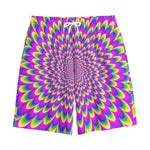 Green Wave Moving Optical Illusion Cotton Shorts