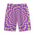 Green Wave Moving Optical Illusion Cotton Shorts