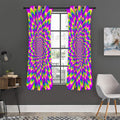 Green Wave Moving Optical Illusion Grommet Curtain Panels