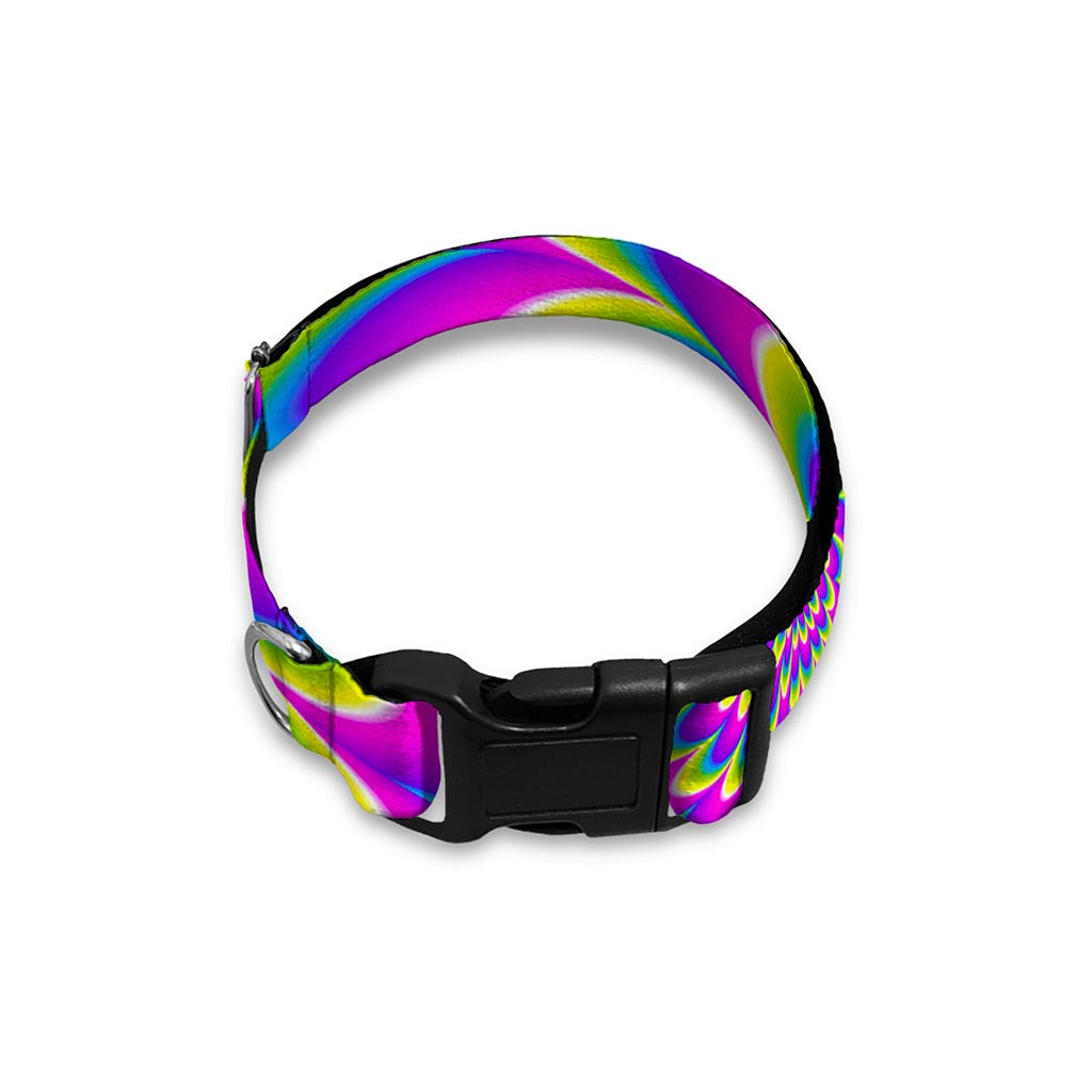 Green Wave Moving Optical Illusion Dog Collar