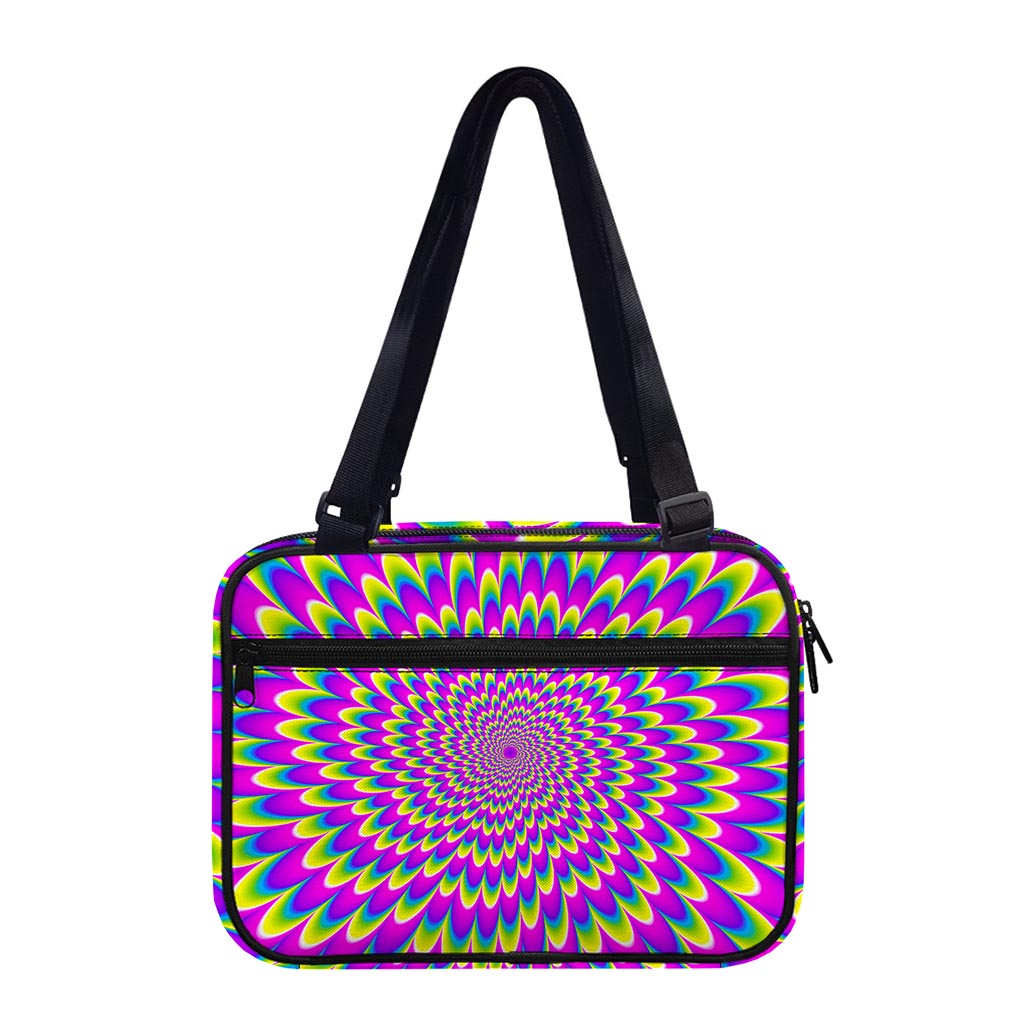 Green Wave Moving Optical Illusion Double Strap Bible Bag