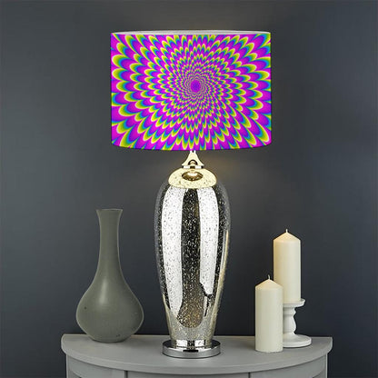 Green Wave Moving Optical Illusion Drum Lamp Shade