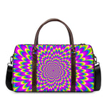 Green Wave Moving Optical Illusion Duffle Bag