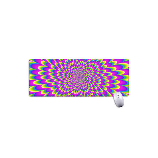 Green Wave Moving Optical Illusion Extended Mouse Pad