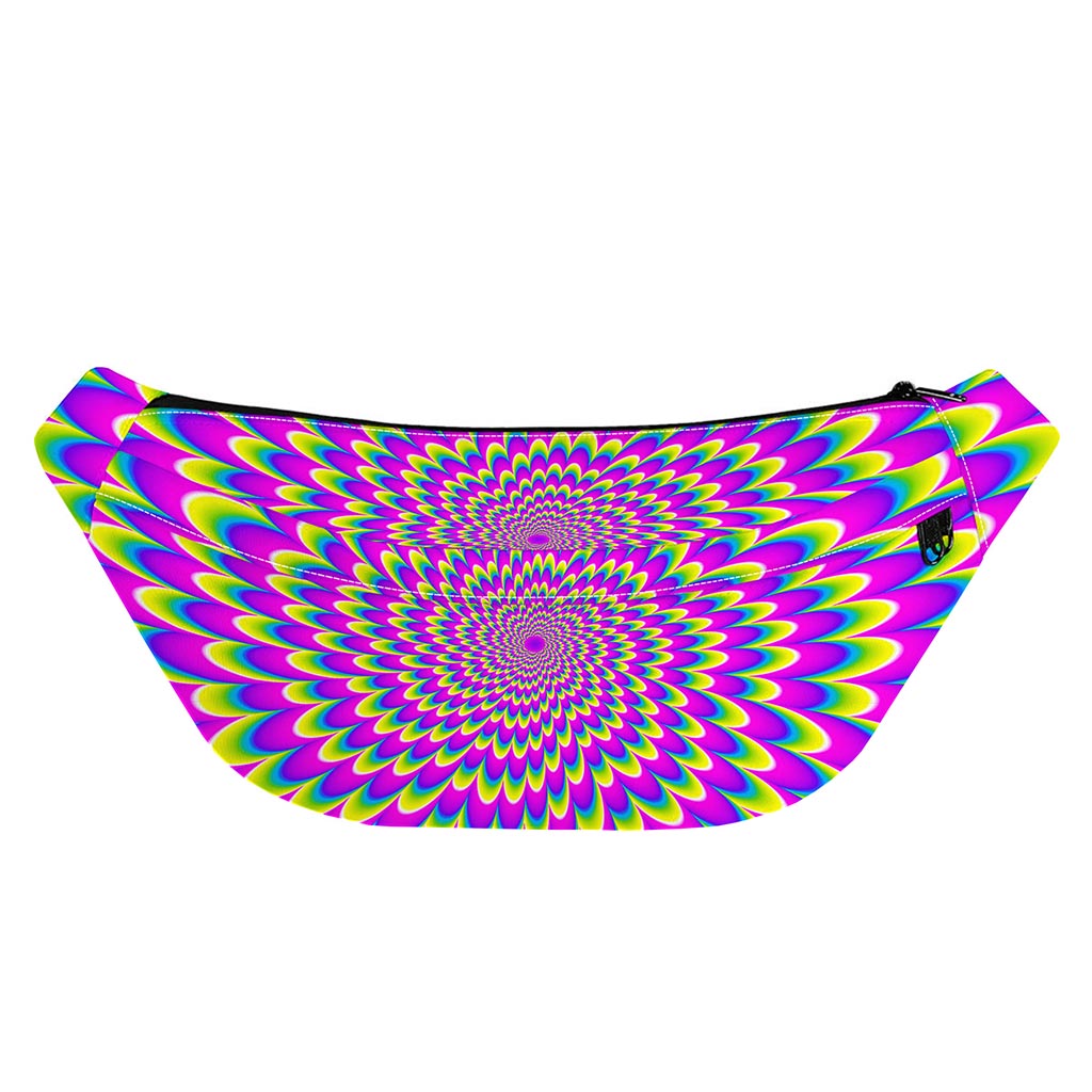 Green Wave Moving Optical Illusion Fanny Pack