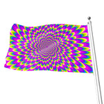 Green Wave Moving Optical Illusion Flag