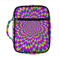 Green Wave Moving Optical Illusion Front Pocket Bible Bag