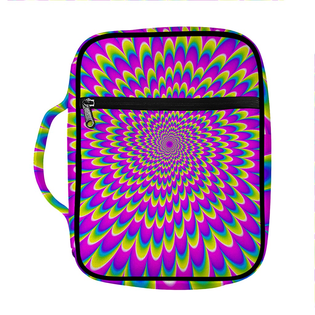 Green Wave Moving Optical Illusion Front Pocket Bible Bag