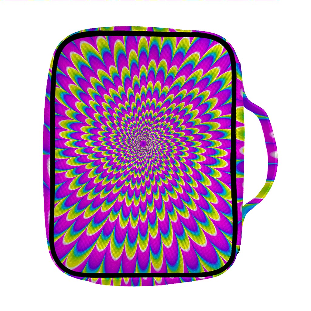 Green Wave Moving Optical Illusion Front Pocket Bible Bag