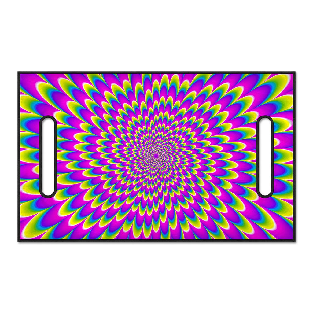 Green Wave Moving Optical Illusion Golf Cart Seat Cover