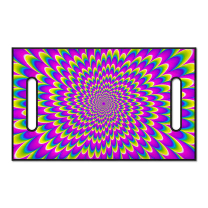 Green Wave Moving Optical Illusion Golf Cart Seat Cover