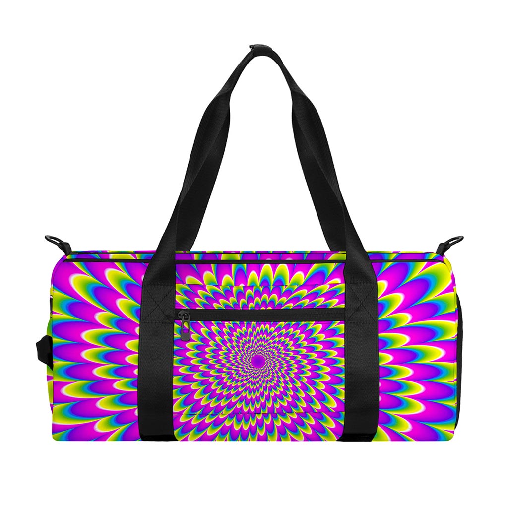 Green Wave Moving Optical Illusion Gym Bag