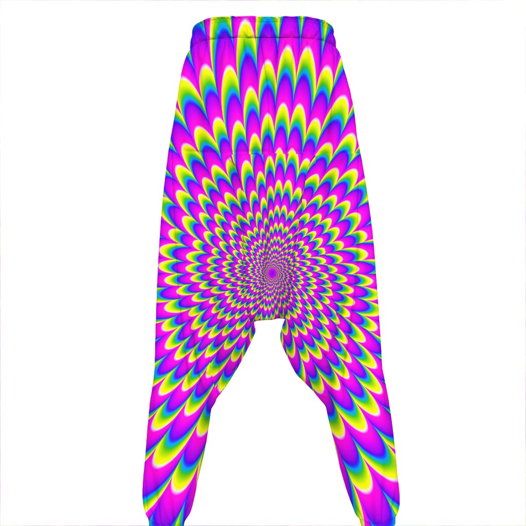 Green Wave Moving Optical Illusion Hammer Pants