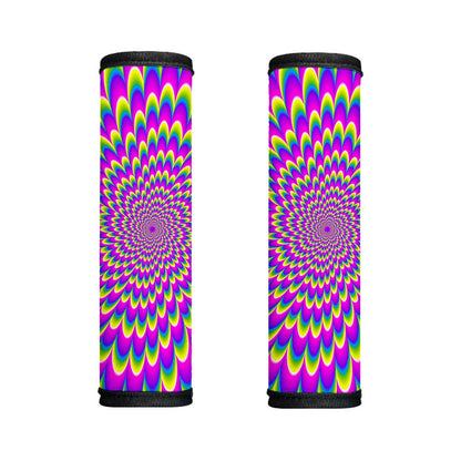 Green Wave Moving Optical Illusion Handle Covers
