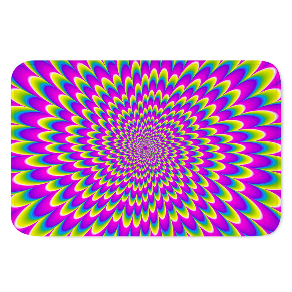Green Wave Moving Optical Illusion Indoor Door Mat