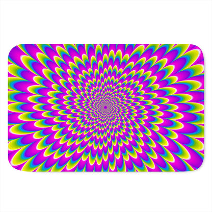 Green Wave Moving Optical Illusion Indoor Door Mat