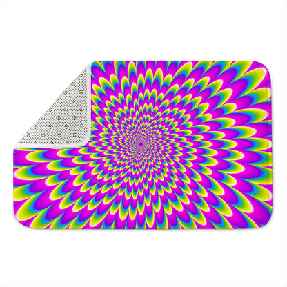 Green Wave Moving Optical Illusion Indoor Door Mat