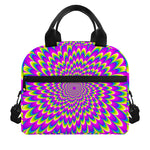 Green Wave Moving Optical Illusion Insulated Lunch Bag