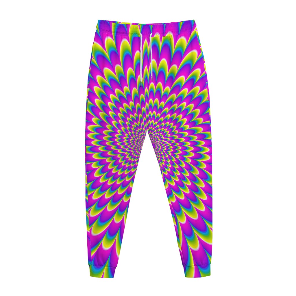 Green Wave Moving Optical Illusion Jogger Pants