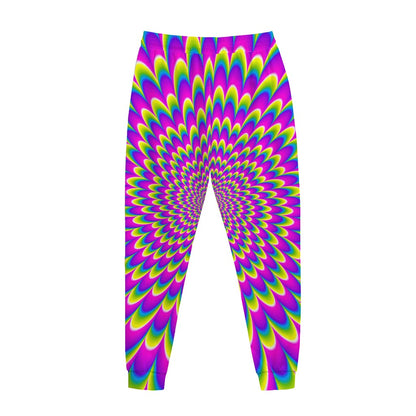 Green Wave Moving Optical Illusion Jogger Pants