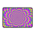 Green Wave Moving Optical Illusion Kitchen Mat