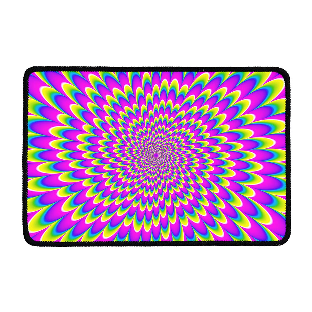 Green Wave Moving Optical Illusion Kitchen Mat