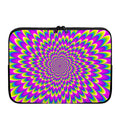 Green Wave Moving Optical Illusion Laptop Sleeve