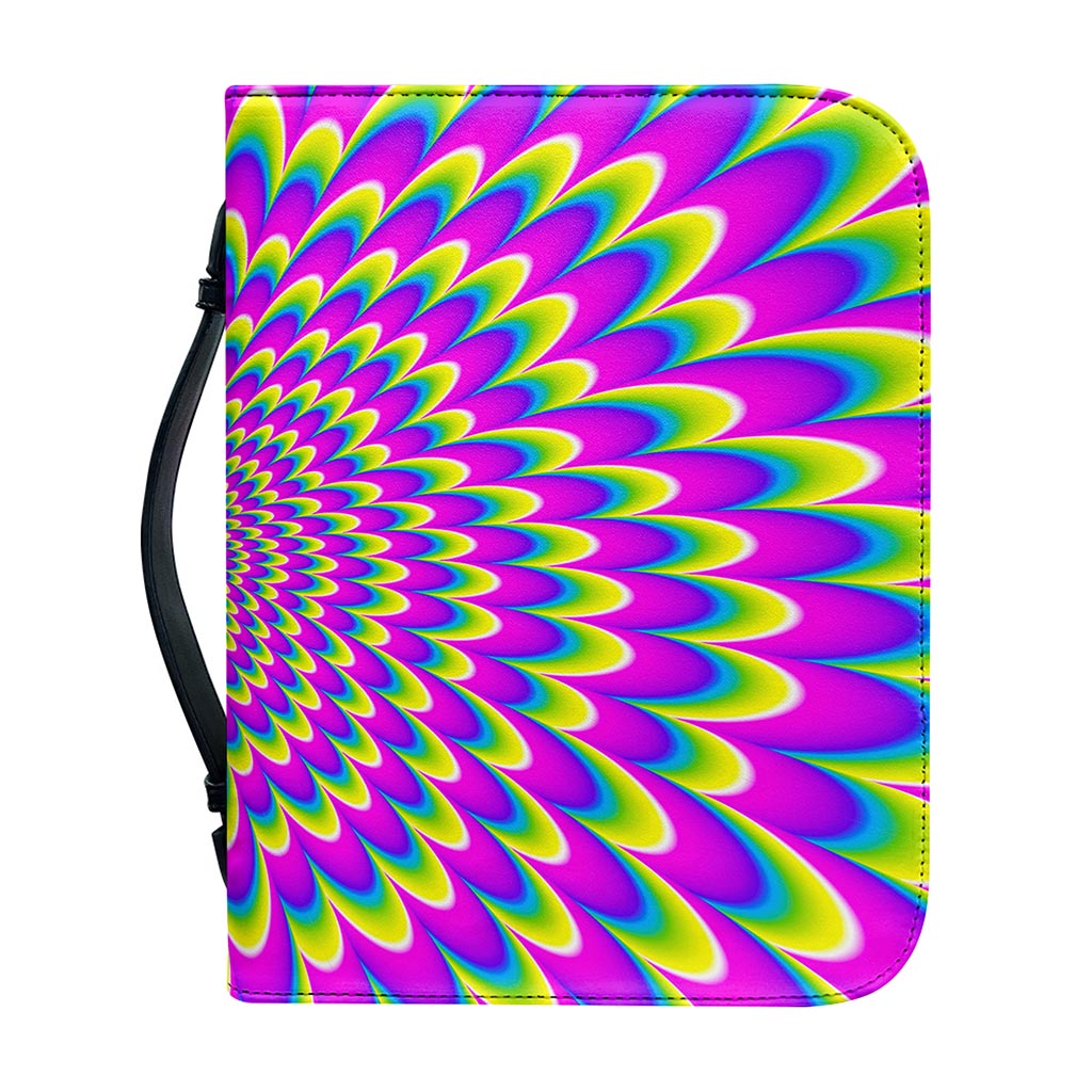 Green Wave Moving Optical Illusion Leather Bible Cover