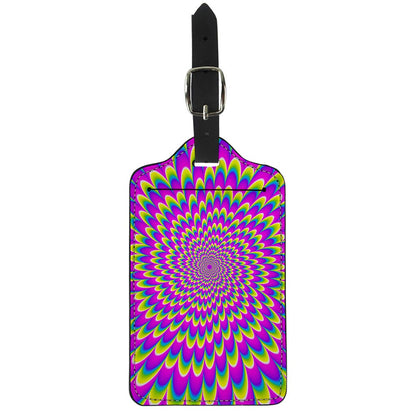 Green Wave Moving Optical Illusion Luggage Tag