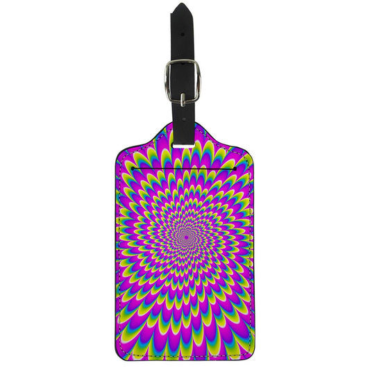 Green Wave Moving Optical Illusion Luggage Tag