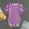 Green Wave Moving Optical Illusion Men's Bodysuit
