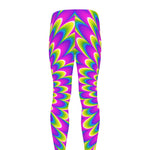 Green Wave Moving Optical Illusion Men's leggings