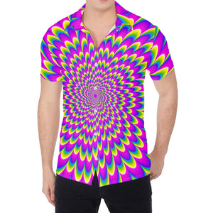 Green Wave Moving Optical Illusion Men's Shirt