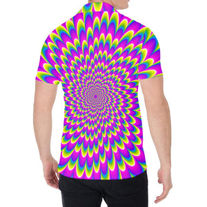 Green Wave Moving Optical Illusion Men's Shirt