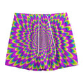 Green Wave Moving Optical Illusion Mesh Shorts