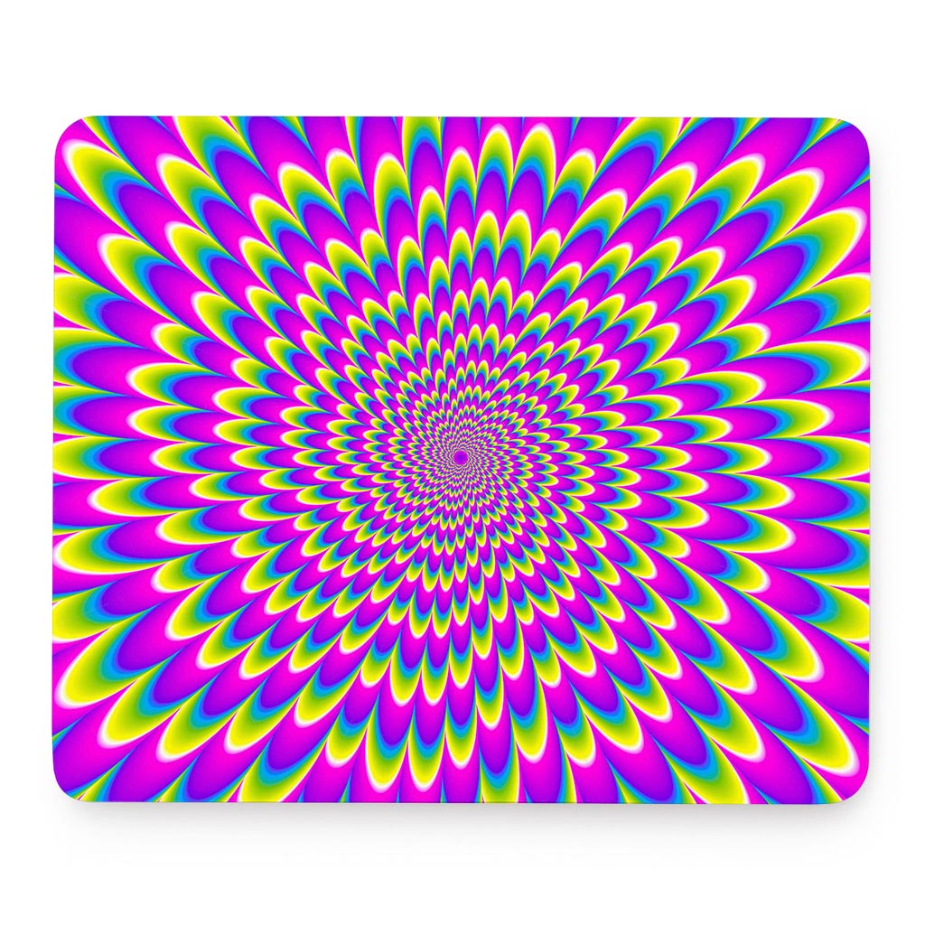 Green Wave Moving Optical Illusion Mouse Pad