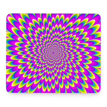 Green Wave Moving Optical Illusion Mouse Pad