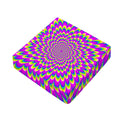 Green Wave Moving Optical Illusion Outdoor Seat Cushion Cover