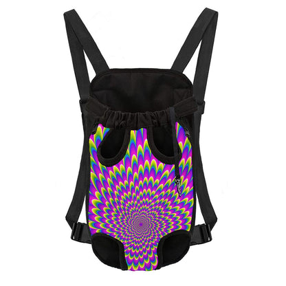 Green Wave Moving Optical Illusion Pet Carrier Backpack