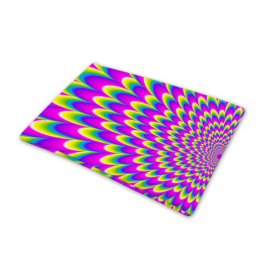 Green Wave Moving Optical Illusion Pet Cooling Mat Cover