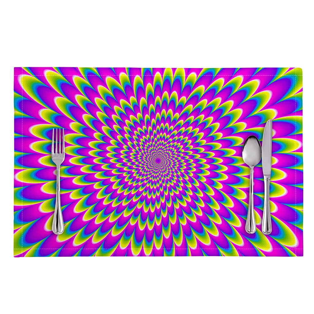 Green Wave Moving Optical Illusion Placemat