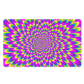 Green Wave Moving Optical Illusion Polyester Doormat