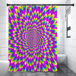 Green Wave Moving Optical Illusion Premium Shower Curtain